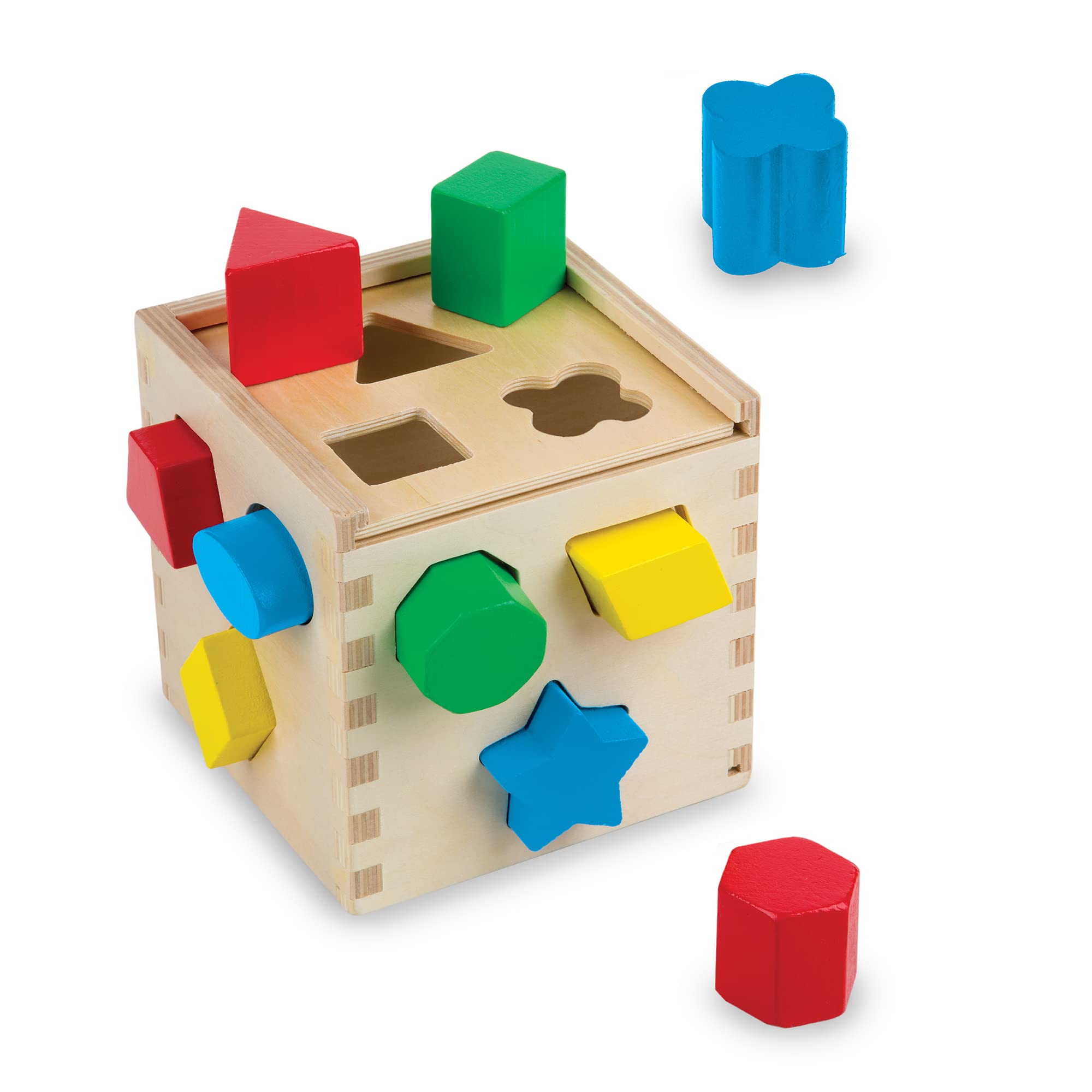Melissa & Doug First Shapes Wooden Sorting Cube